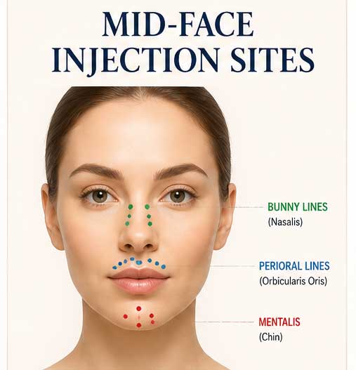 botulinum toxin type a injection sites