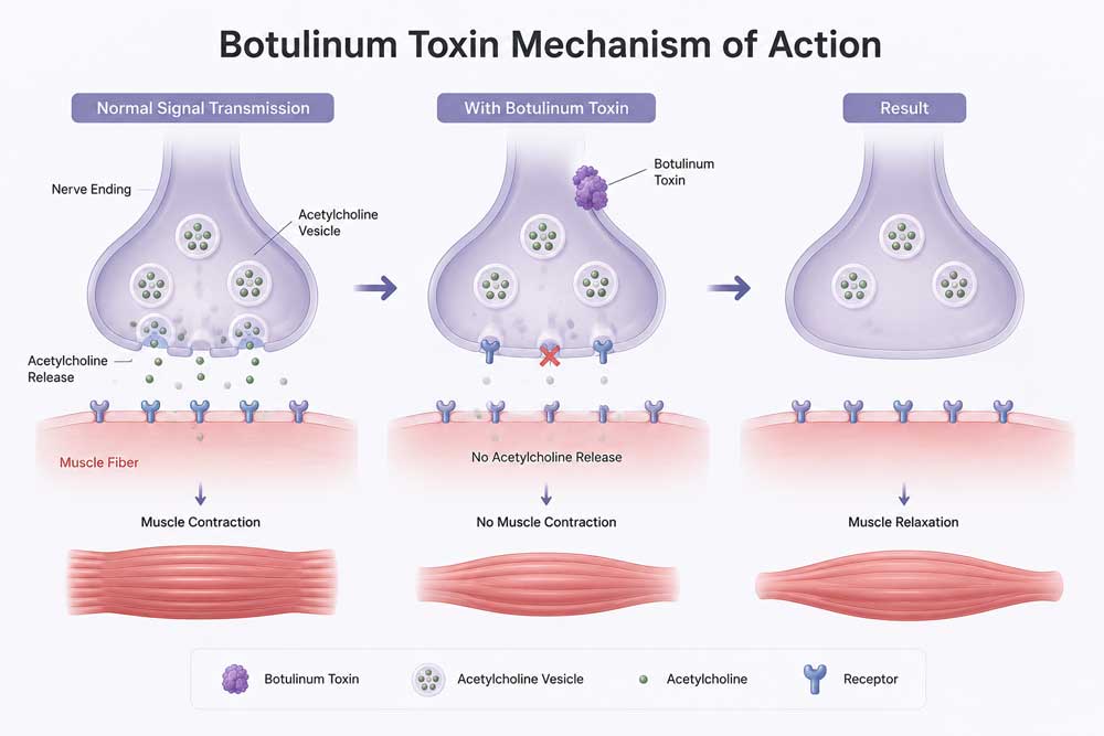 mechanism of action of botulinum toxin